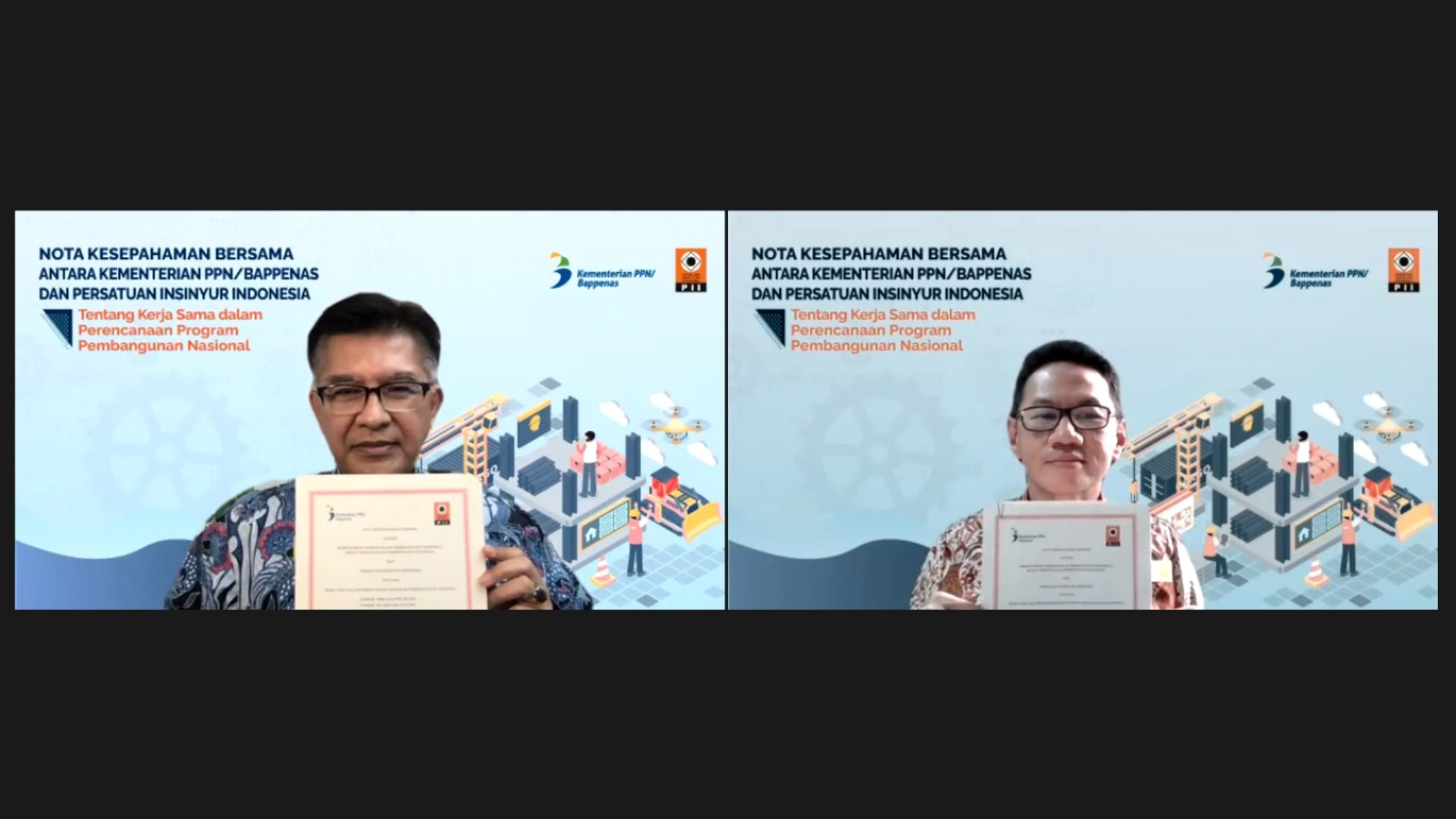 Bappenas-Persatuan Insinyur Indonesia Teken Kerja Sama Pembangunan