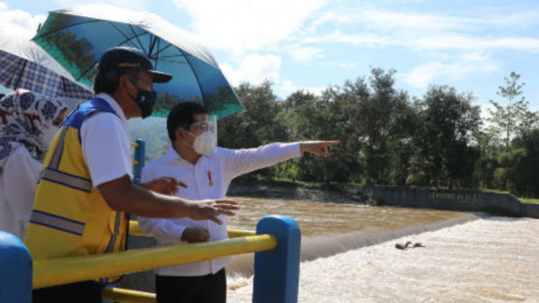 Menteri PPN Kepala Bappenas Tinjau Bendungan Alale dan Geopark Olele Gorontalo